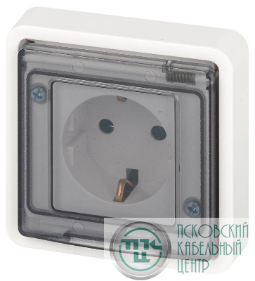 Розетка Эксперт 11-2522-01 2P+E IP55 шторки 16А-250В СУ бел. Эра Б0063281