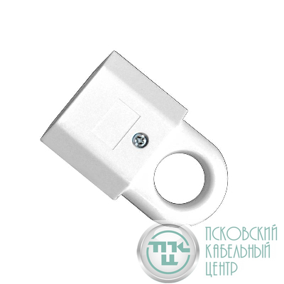 Розетка переносная 6А 250В плоская с ушком без заземл. бел. UNIVersal А104