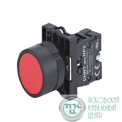 Кнопка управления NP2-EA41 без подсветки 1НО IP40 (R) красн. CHINT 574628