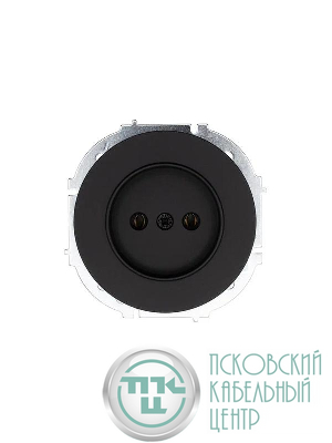 Розетка 1-м СП OSEN без заземл. ПБТ механизм черн. бархат LEZARD 743-4288-121B