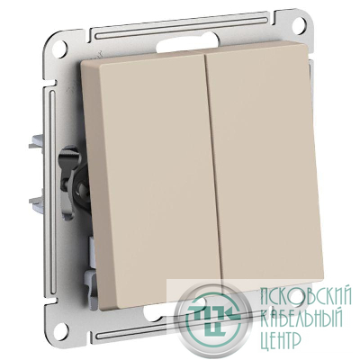 Переключатель проходной 2-кл. СП AtlasDesign 10А (сх. 6/2) 10AX механизм песочн. SE ATN001265