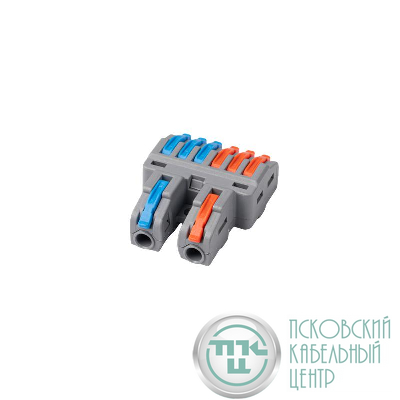 Клемма монтажная СМК PTC-2P 4226 BL/2 450В 32А 0.08-2.5 4.0кв.мм (уп.2шт) JazzWay 5073784