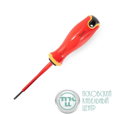 Отвертка диэлектрическая шлицевая 2.5х75 СЛИМ КВТ 103001