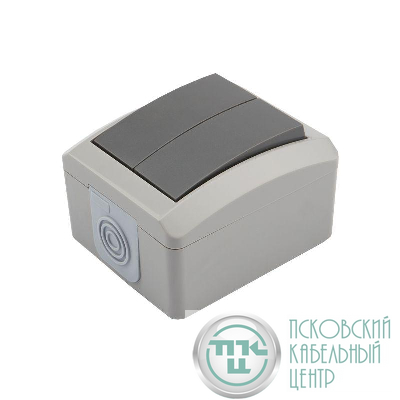 Выключатель 2-кл. ОП INDUSTRIAL IP54 сер. Kranz KR-78-0609