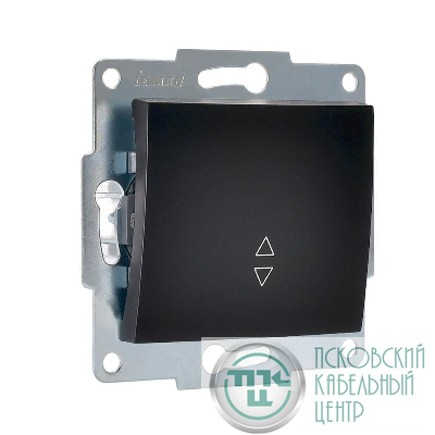 Механизм выкл. проходной 1-кл. СП KARINA 10А IP20 черн. бархат Lezard 707-4288-105