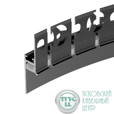 Профиль PLINTUS-FANTOM-BENT-H20-SIDE-2000 BLACK L2000 алюм. Arlight 043673(1)