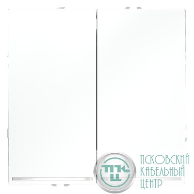Переключатель проходной 2-кл. СП S70 10А с подсветкой механизм бел. матов. Voltum VLS020402