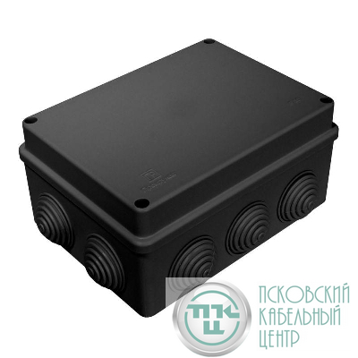 Коробка распределительная ОП 150х110х70мм безгалоген. (HF) черн. Промрукав 40-0310-9005