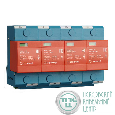 Устройство защиты от импульсных перенапряжений РИФ-Э-I+II 385/30 с (4+0) Стример 114106
