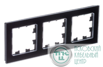 Рамка 3-м AtlasDesign Nature натур. стекло черн. SE ATN361003