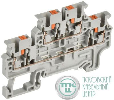 Колодка клеммная CP-ML 2 ур. 2.5кв.мм сер. IEK YCT23-00-2-K03-002
