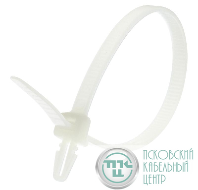 Хомут кабельный нейлоновый с анкером бел. 4.8х200 (уп.100шт) TOKOV ELECTRIC TKE-HNB-4.8-200-W/100