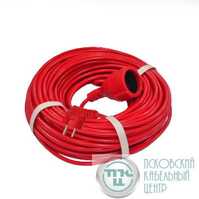 Удлинитель-шнур 1х40м с заземл. 10А IP20 2.2кВт ПВС 3х1 DOMTOK 2506