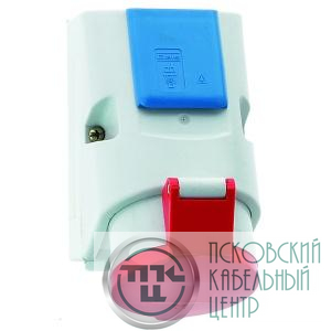 Розетка настенная комбинированная 16А 5п 3P+N+PE 6ч 400В IP44 Bals 1015