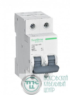 Выключатель автоматический модульный 2п C 25А 4.5кА City9 Set 230В SE C9F34225