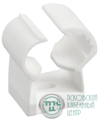 Клипса с фиксатором для глад. труб 14-18мм бел. (уп.40шт) IEK CTA00D-FL-014-K01